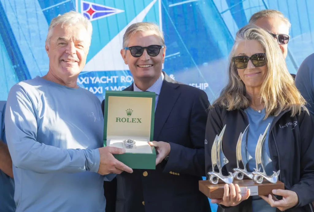 Victoire de Leopard 3 7 maxi yacht rolex