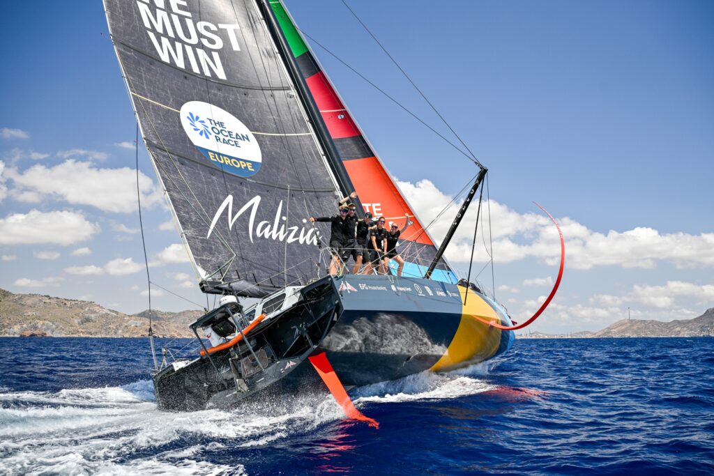 Une remontée acharnée : Team Malizia tient bon sur la plus longue étape de l'Ocean Race Europe 7 Team Malizia, skippered by Boris Herrmann, 5th place of Leg 2 during The Ocean Race Europe 2025 in Cartagena, Spain on August 23, 2025. (Photo by Jean-Louis Carli / The Ocean Race Europe 2025)